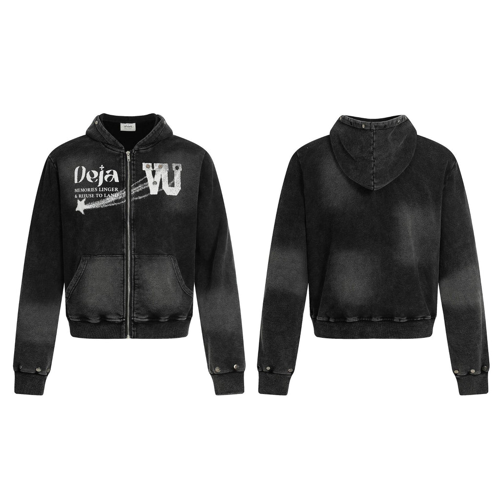 Zipper hoodie short