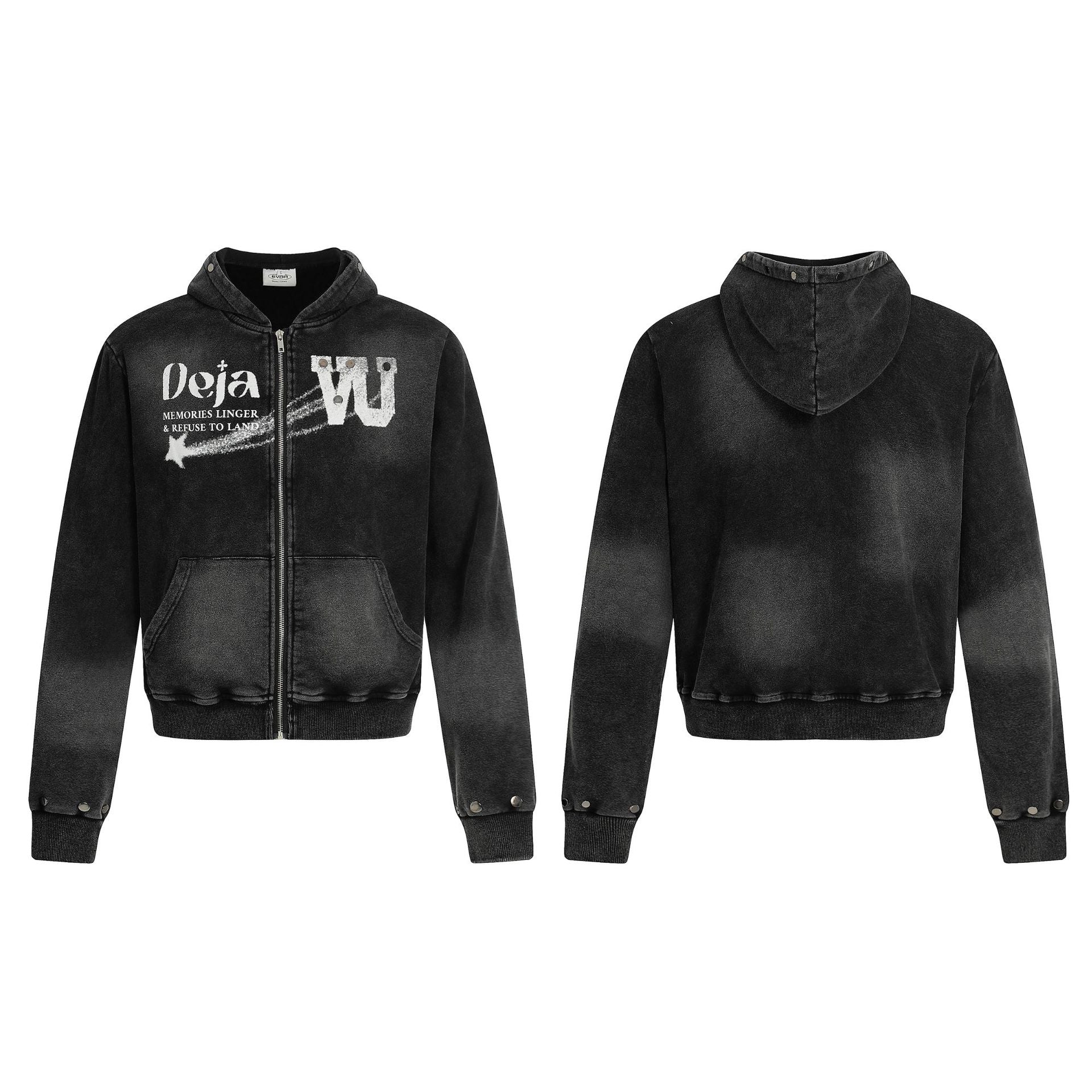 Zipper hoodie short