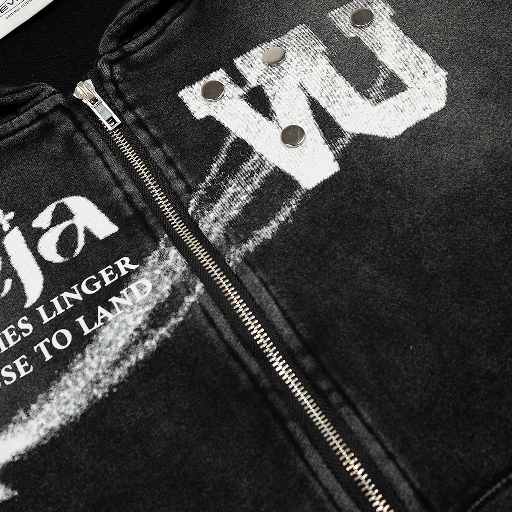 Zipper hoodie short
