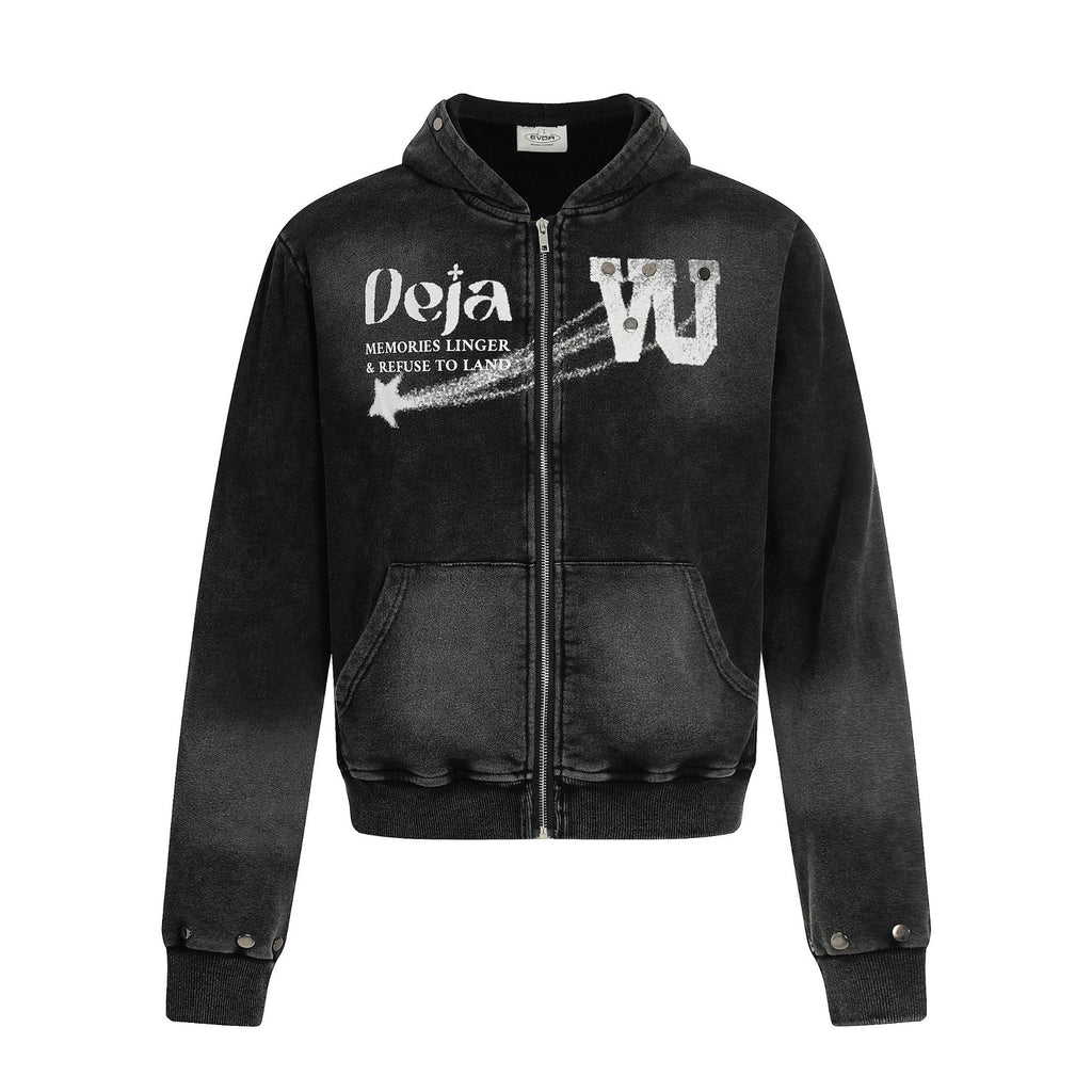 Zipper hoodie short