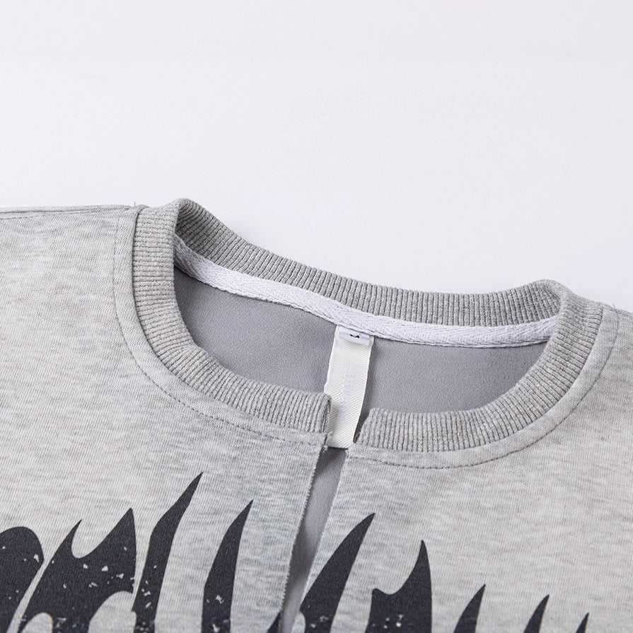 V-neck sweatshirt pullover sweatshirt