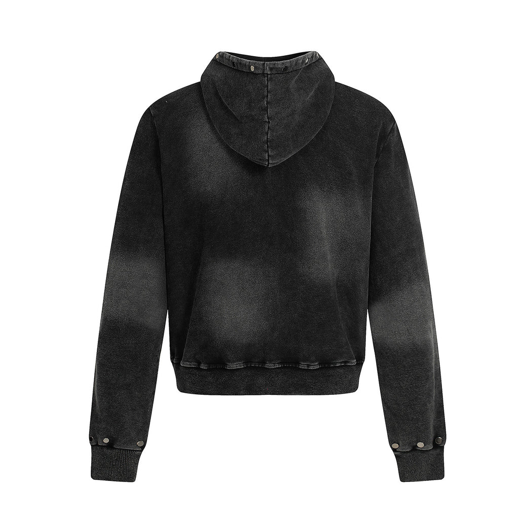 Zipper hoodie short