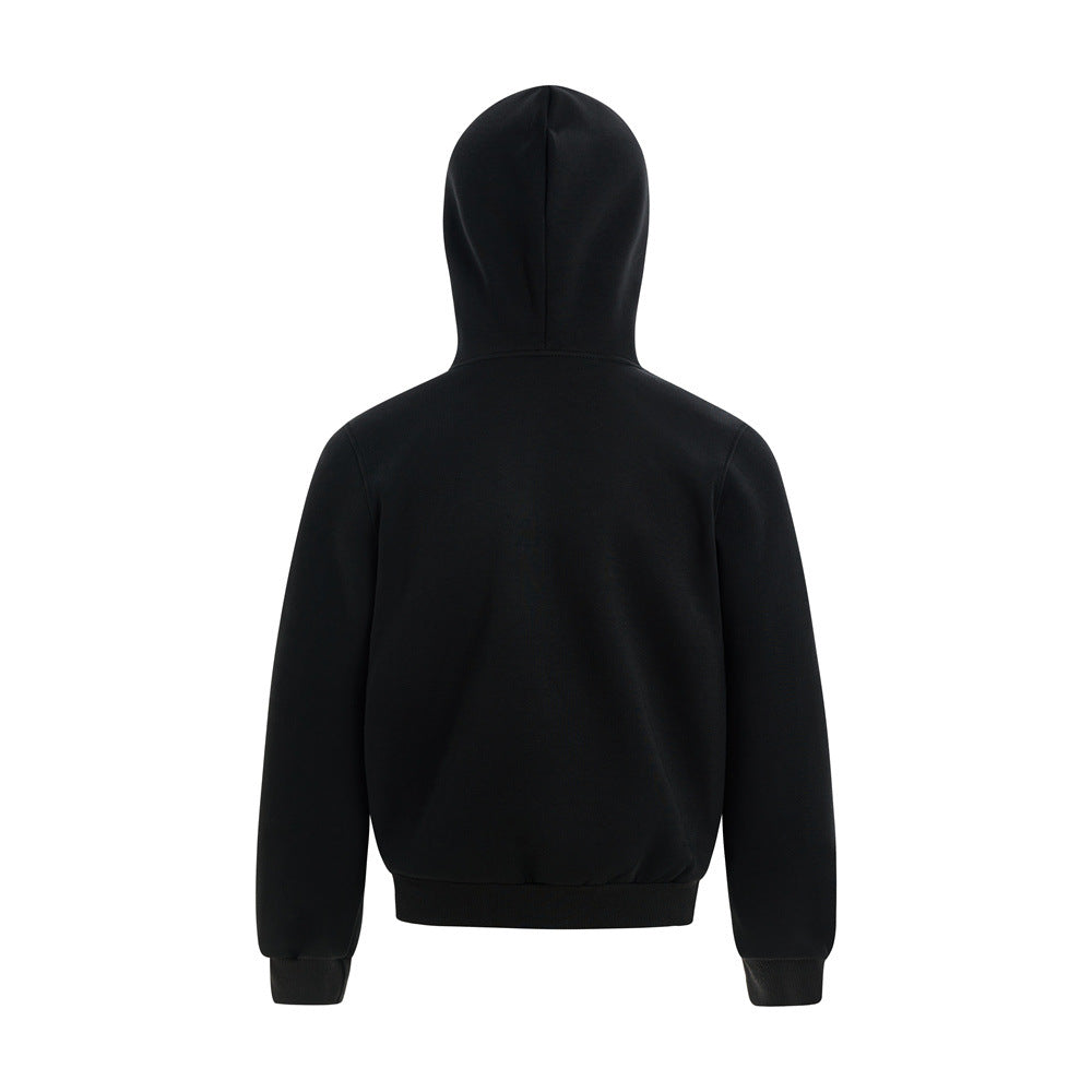 Streetwear Men's Hooded Sweatshirt with Letter Print, Casual Loose Fit Long Sleeve Top
